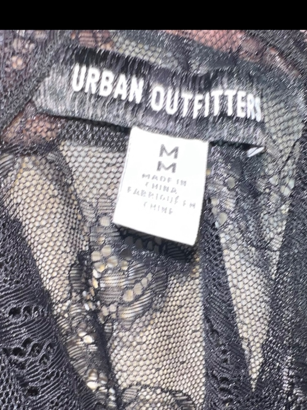 Urban Outfitters Moonlit Sheer Black Lace Flyaway Top - Size Medium - Picture 2 of 14